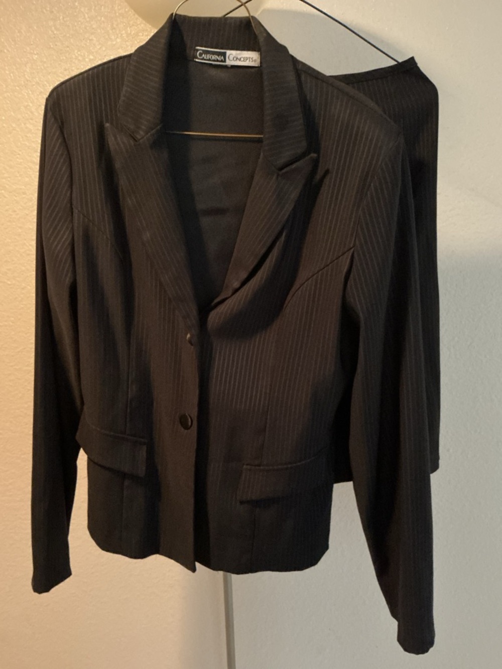California Concepts Black Pinstripe 2 pc suit